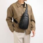 genuine leather sling bag for men lifestyle casual use